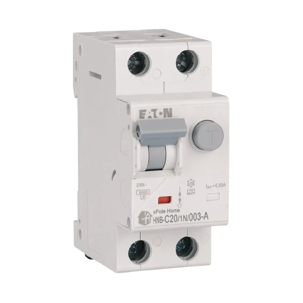 RCBO – Single Pole + Neutral (1P+N)
